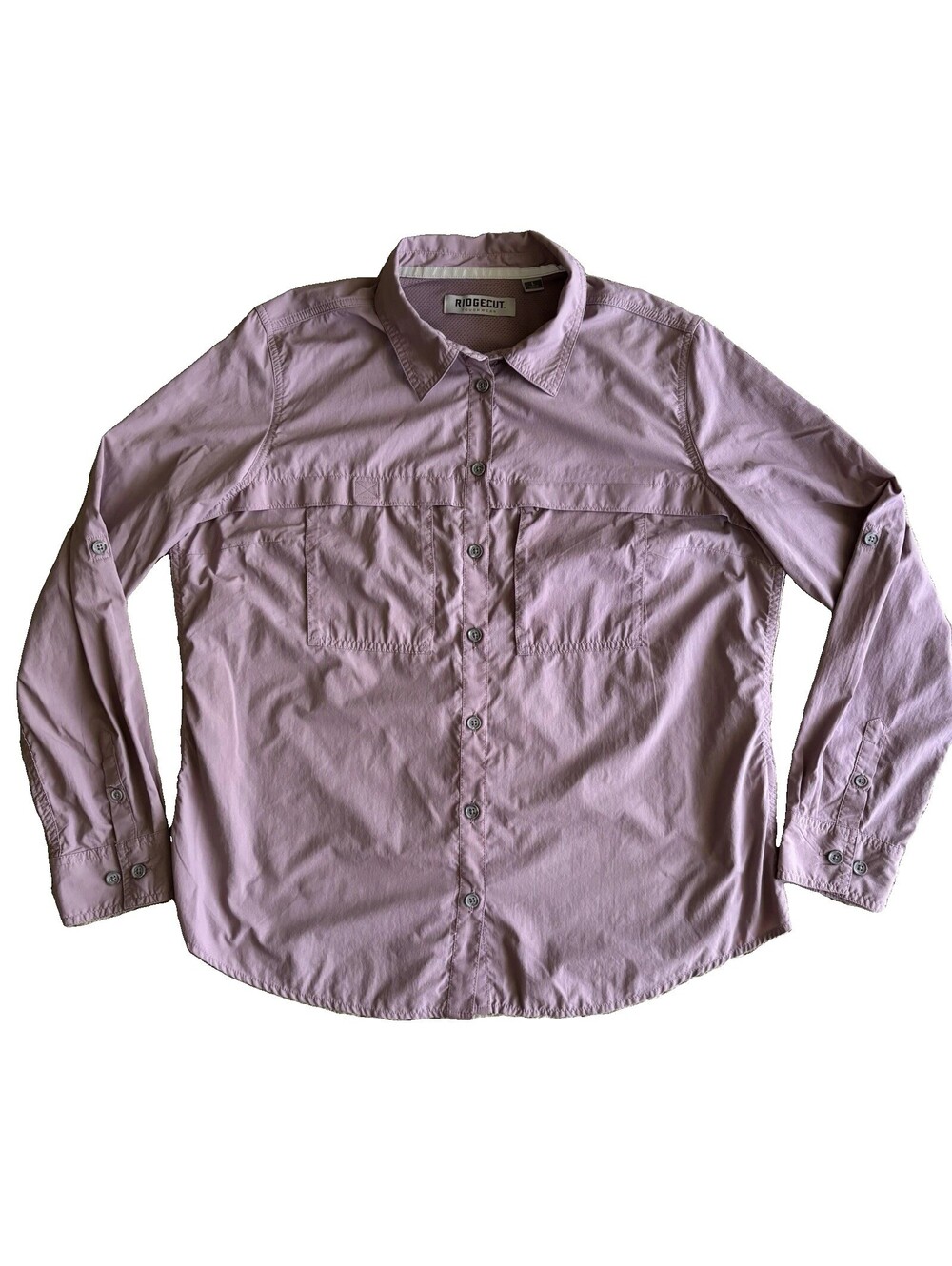 Ridgecut Women’s Toughwear Button Down Long Sleeve Shirt Size Large Purple